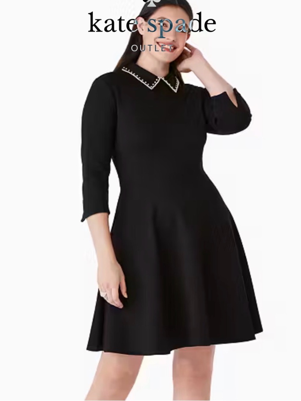 kate spade Embellished Collar Ponte Dress size 14 NWT